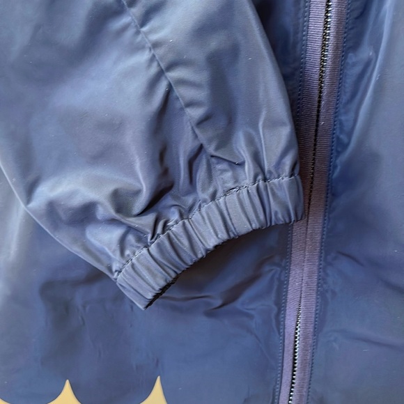 NWOT RED VALENTINO NAVY BLUE SEMI GLOSSY NYLON FLARED SCALLOPED EDGE ZIP JACKET - Picture 11 of 15